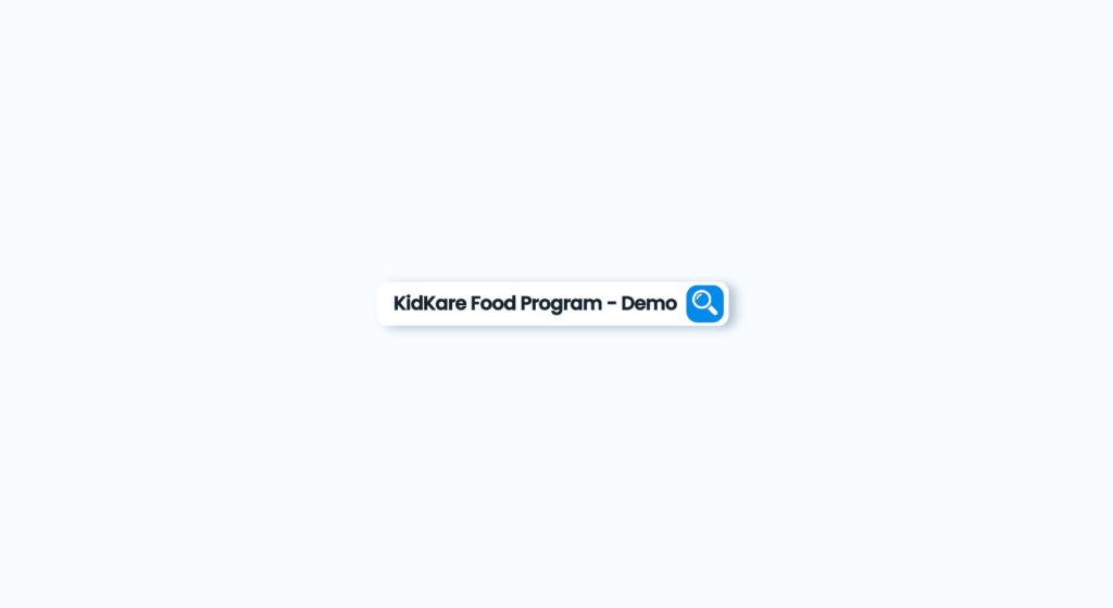 KidKare Food Program Demo