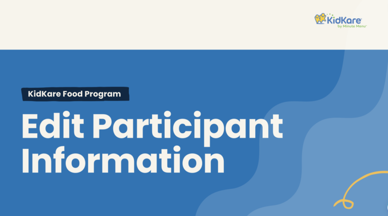 📋 cacfp menu management made simple with kidkare!... KidKare Food Program Trainings - KidKare