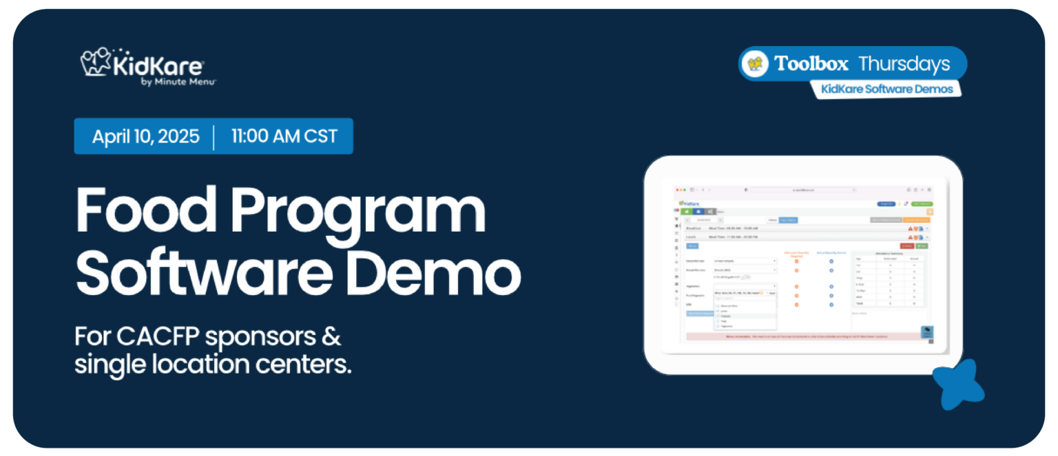 📋 cacfp menu management made simple with kidkare!... KidKare Food Program LA