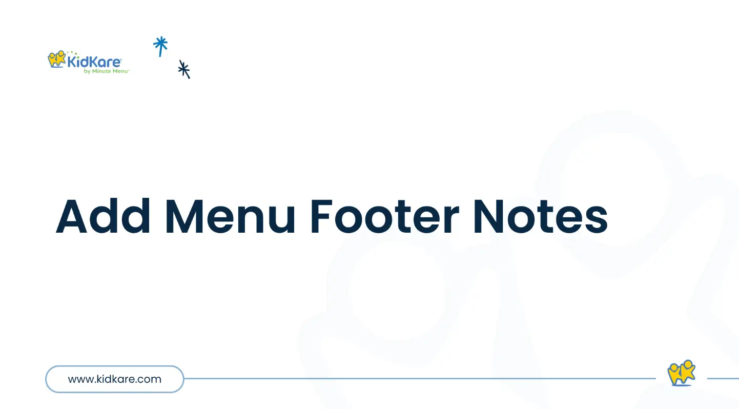 📋 cacfp menu management made simple with kidkare!... Trainings KidKare