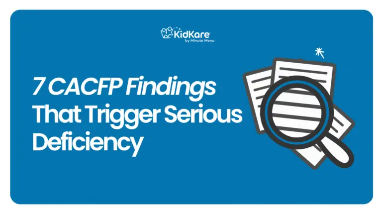 CACFP serious deficiency findings