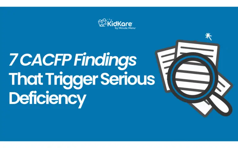 CACFP serious deficiency findings